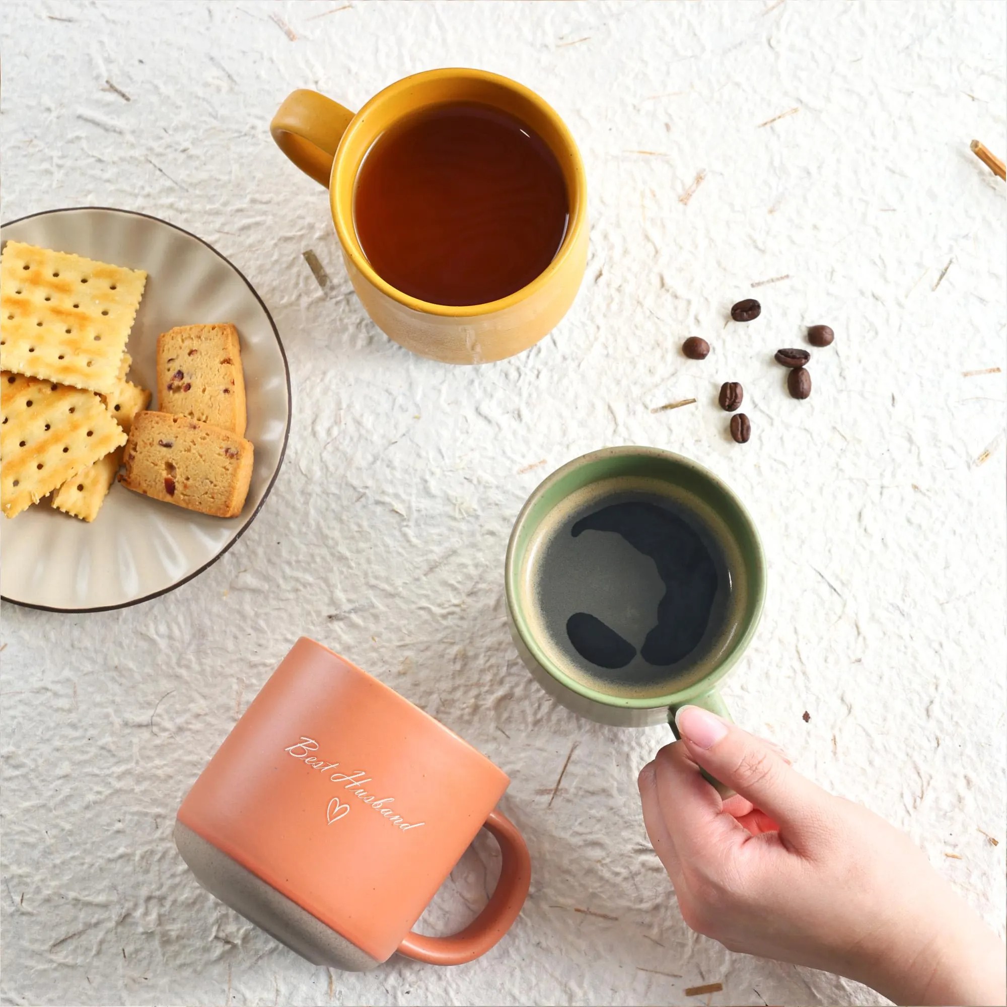 Personalized Pottery Coffee Mug Ideal Engraved Gift