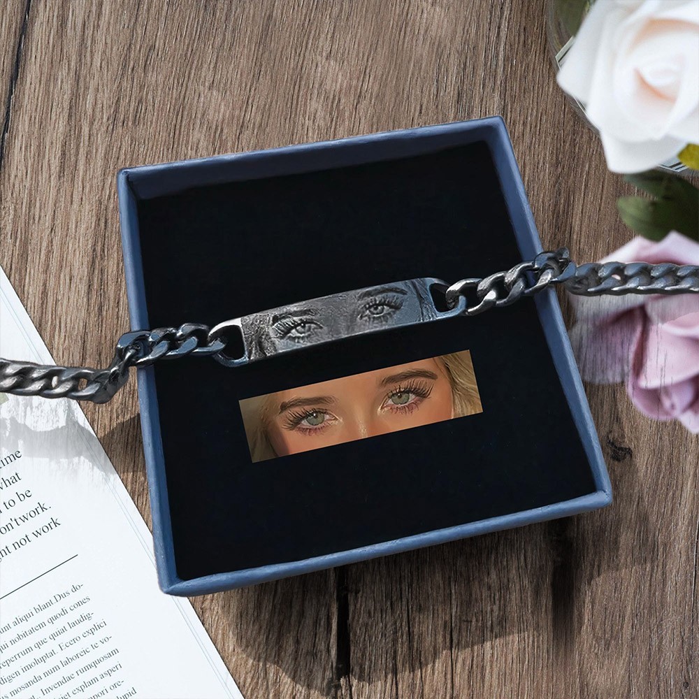 Personalized Human Eye Bracelet Couple Matching Bracelets for Her Him Anniversary Gift Ideas Valentine's Day Gift For Couples