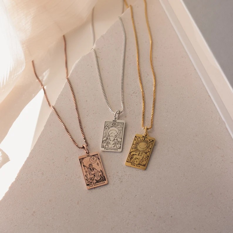 Personalized Tarot  Card Pendant Jewelry Charm Gift for Her