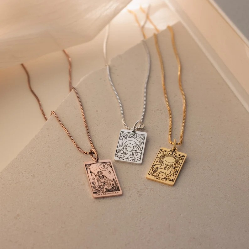Personalized Tarot  Card Pendant Jewelry Charm Gift for Her