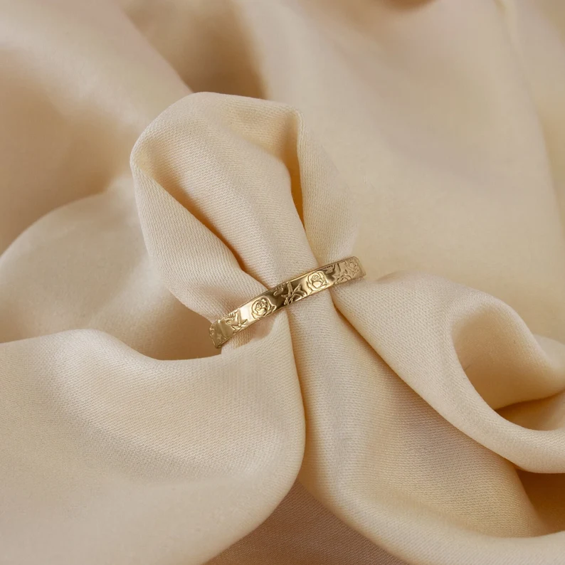 Mini Birth Flower Band Personalized Family Jewelry For Mother's Day