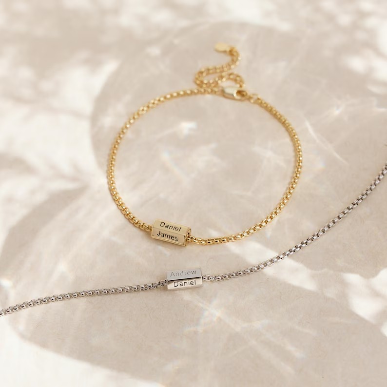 Custom Dad Bracelet With Kids Name Best Gift For Father's Day