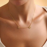 Personalized Dainty Birth Flower Necklace For Mother's Day