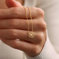 Personalized Dainty Birth Flower Necklace For Mother's Day