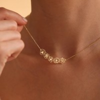 Personalized Dainty Birth Flower Necklace For Mother's Day