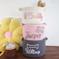 Personalized Pet Toy  Knitted Basket  Best Gifts For Pet Lovers