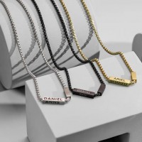 Personalize Necklace For Dad With Kids Name Father's Day Gift