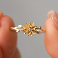 Personalized Combined Birth Flower Ring  Best Gift For Mother's Day