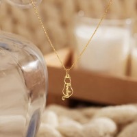 Personalized Dainty Cat Name Necklace Cat Lovers Memorial Gift