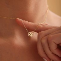 Personalized Dainty Birth Flower Necklace For Mother's Day