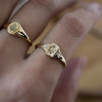 Personalized Dainty Birth Flowers Ring For Women Best Gift For Mother's Day