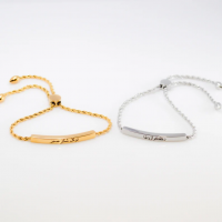 Custom Arabic Slider Name Bracelet Bismillah Personalized Jewelry For Mother's Day