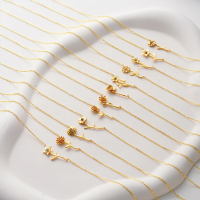 Dainty Birth Flower Personalized Necklace With Birthstone Mother's Day Gift