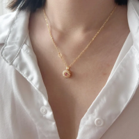 Dainty Birth Flower Personalized Necklace With Birthstone Mother's Day Gift