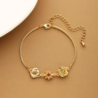 Family Birth Flower Bracelet Custom Birth Month Jewelry Mother's Day Gift