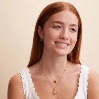 Personalized Birthday Stone Initial Necklace Mother's Day Gift