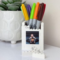 Personalized Photo Engraved Building Blocks Pencil Case Ornament Father's Day Gift