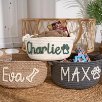 Personalized Pet Toy  Knitted Basket  Best Gifts For Pet Lovers