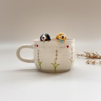 Lavender Personalized Handmade Creative Pet Model Mug Gifts For Pet Lovers
