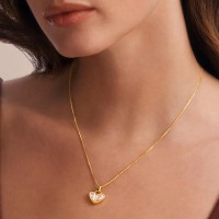 Petite Crystal Heart Necklace Best Gift For Mother's Day