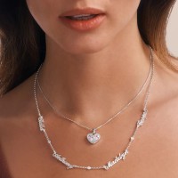 Petite Crystal Heart Necklace Best Gift For Mother's Day