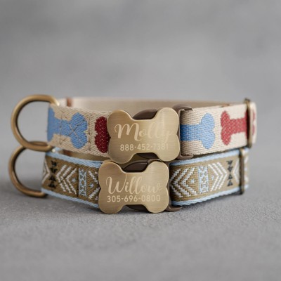 Personalized Name Dog Collar  For Small To Large Dogs