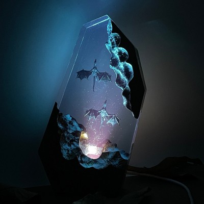 Flying Dragon Resin Night Light Christmas Gift