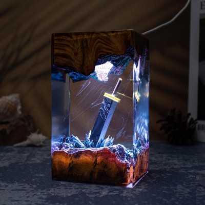 Resin Wood Lamp For Game Lover Birthday Gift Christmas Gift