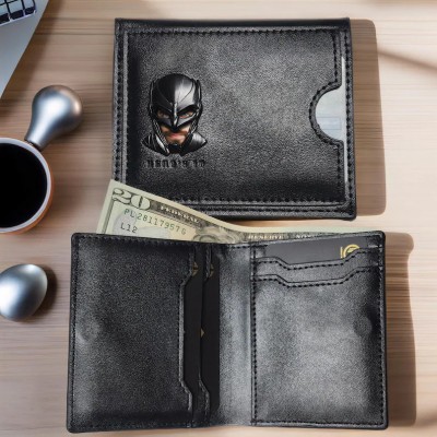 Personalized Leather Bat ID Wallet for Men Unique Gift for Father's Day