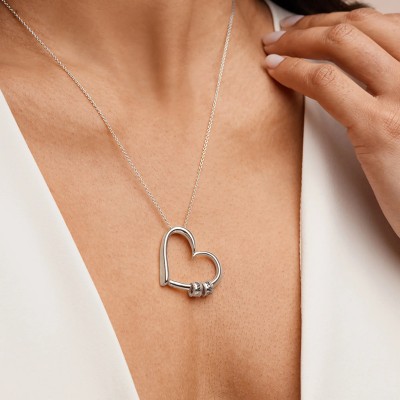 Personalized 1 to 5 Names Pendant Heart Necklace Attractive Jewelry Gifts For Women