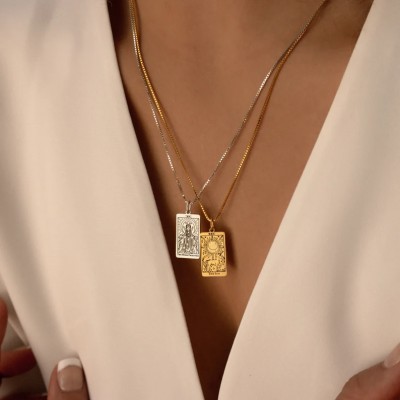 Personalized Tarot  Card Pendant Jewelry Charm Gift for Her