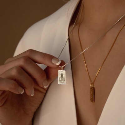 Personalized Tarot  Card Pendant Jewelry Charm Gift for Her