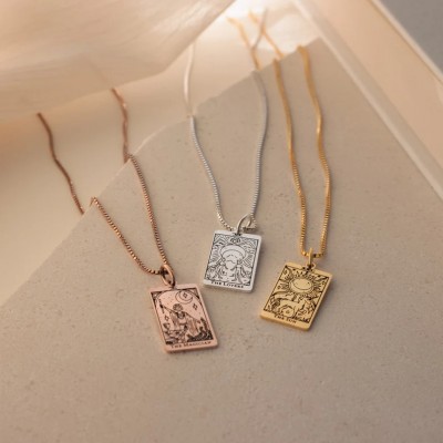 Personalized Tarot  Card Pendant Jewelry Charm Gift for Her