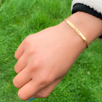 Custom Arabic Slider Name Bracelet Bismillah Personalized Jewelry For Mother's Day
