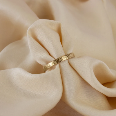 Mini Birth Flower Band Personalized Family Jewelry For Mother's Day
