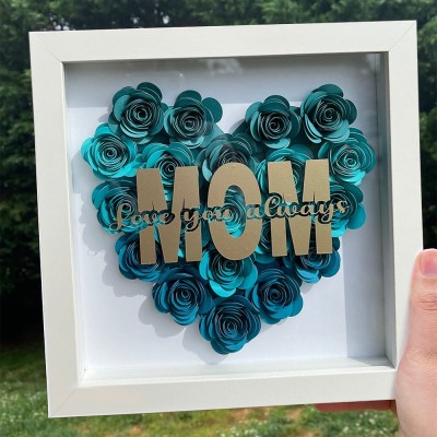 Personalized Flower Shadow Box for Mom