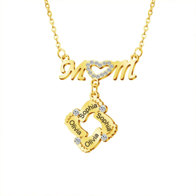 Personalized Baby Feet Pendants Mom Name Necklace Mother's Day Gift Ideas Unique Gift For Mom Grandma