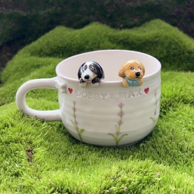 Lavender Personalized Handmade Creative Pet Model Mug Gifts For Pet Lovers