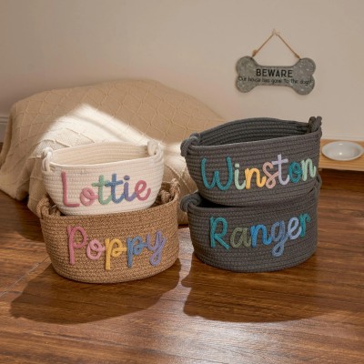 Personalized Pet Toy  Knitted Basket  Best Gifts For Pet Lovers