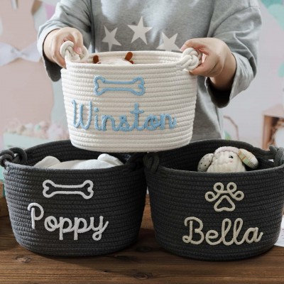 Personalized Pet Toy  Knitted Basket  Best Gifts For Pet Lovers