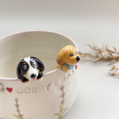 Lavender Personalized Handmade Creative Pet Model Mug Gifts For Pet Lovers