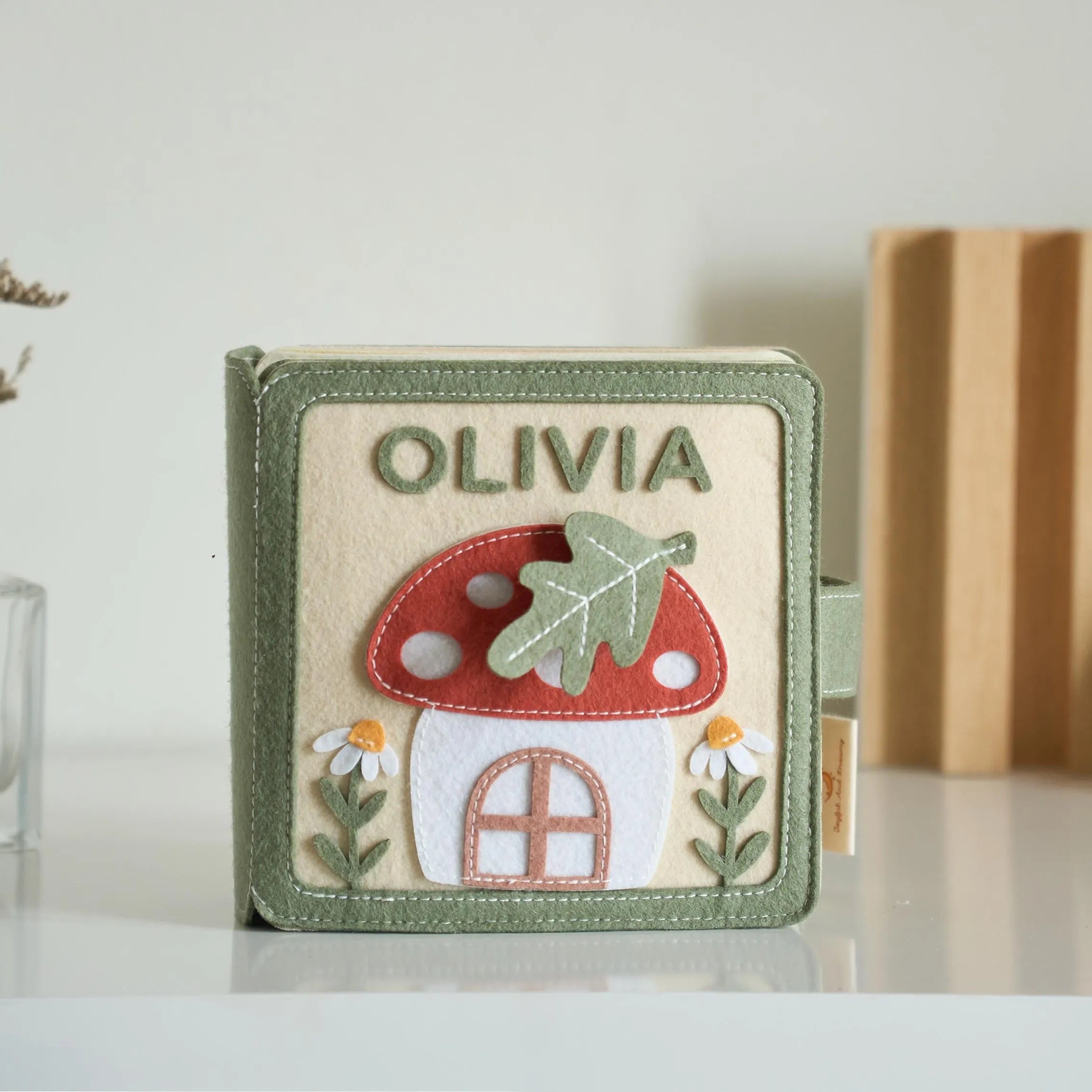 Handmade Felt Quiet Book With Baby Name Personalized Gift For Baby Boy And Girl