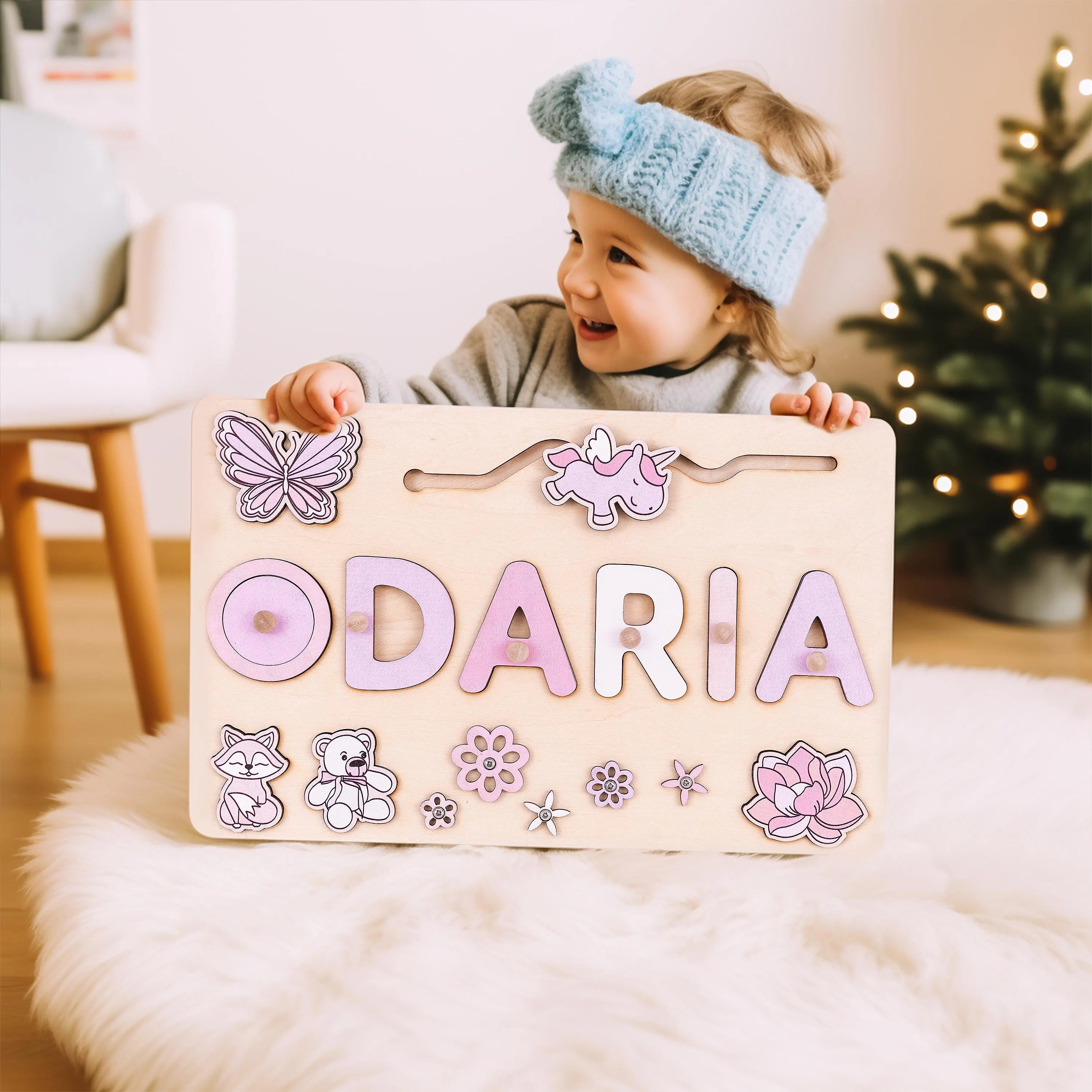 Personalized Baby Name Puzzle Early Learning Gift Baby Room Decor