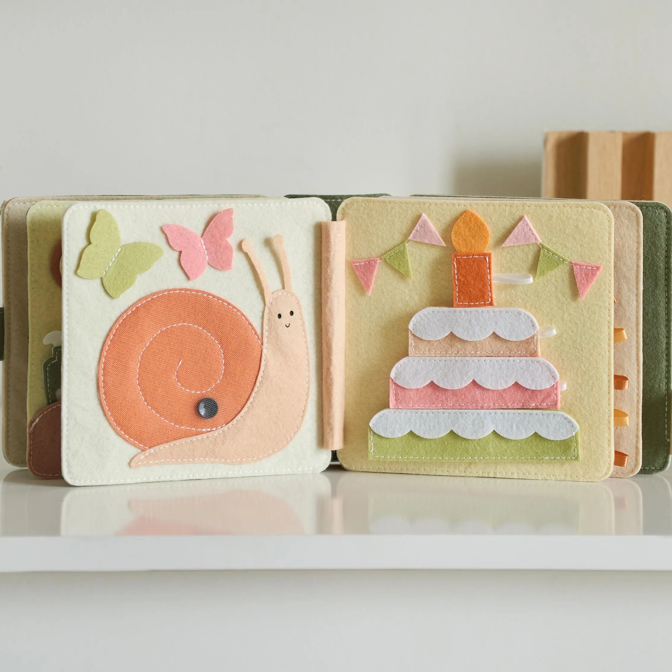 Handmade Felt Quiet Book With Baby Name Personalized Gift For Baby Boy And Girl