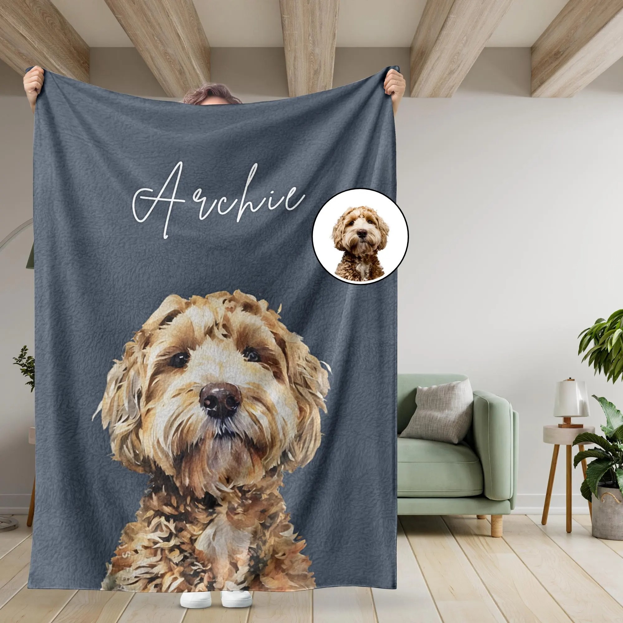Personalized Pet Memorial Gifts Custom Dog Photo Blanket