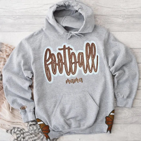 Customized Embroidered Glitter Sweatshirt Gifts For Sports Lovers