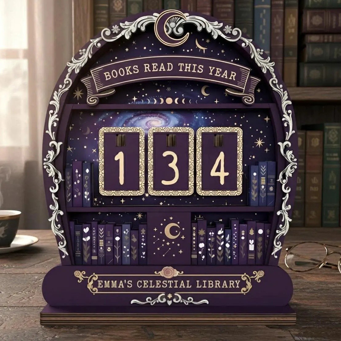 Personalized Retro Book Reading Tracker Best Gift For Book Lover