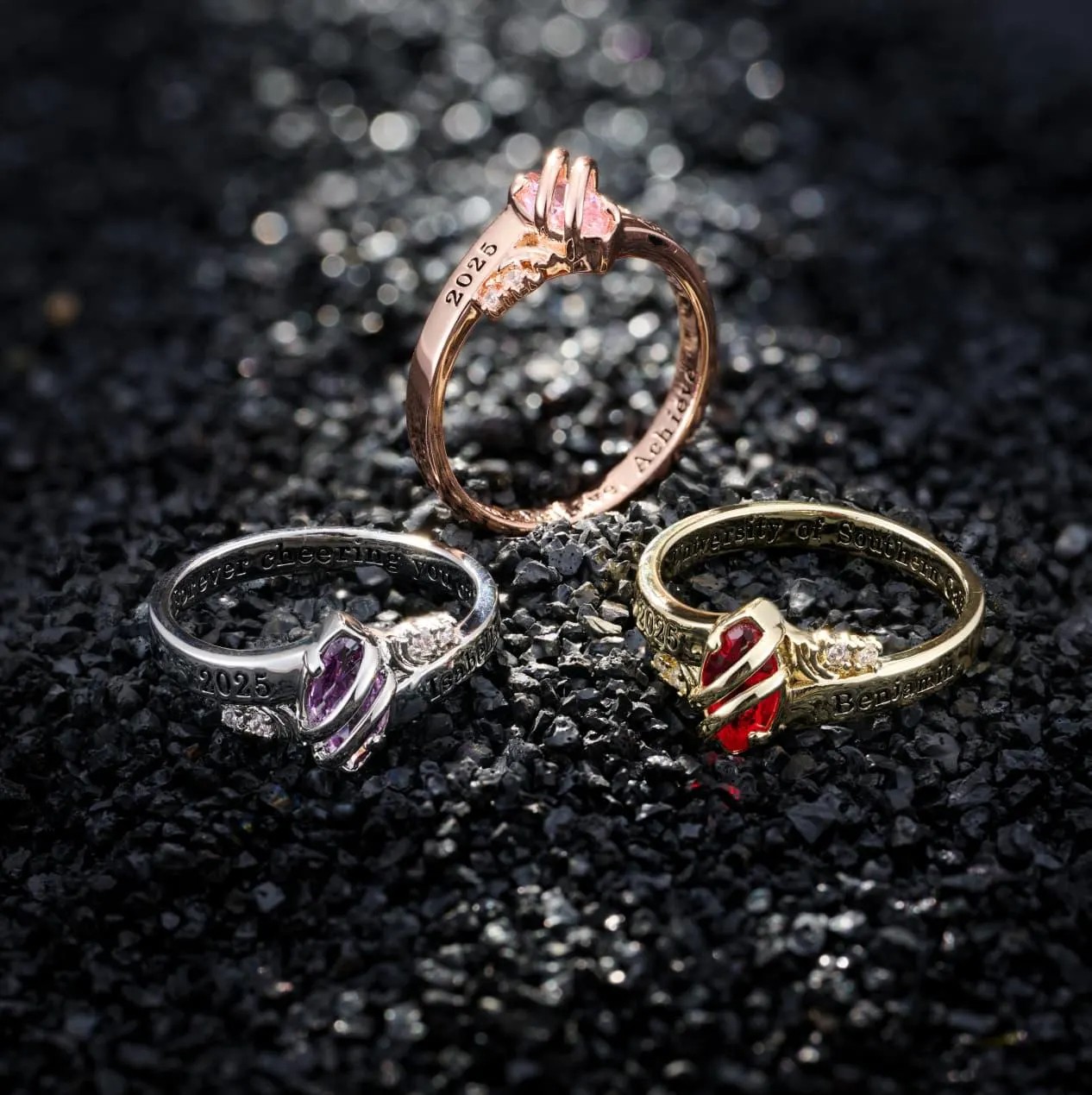 Personalized Name Engraved Graduation Ring Best Gift For Graduates