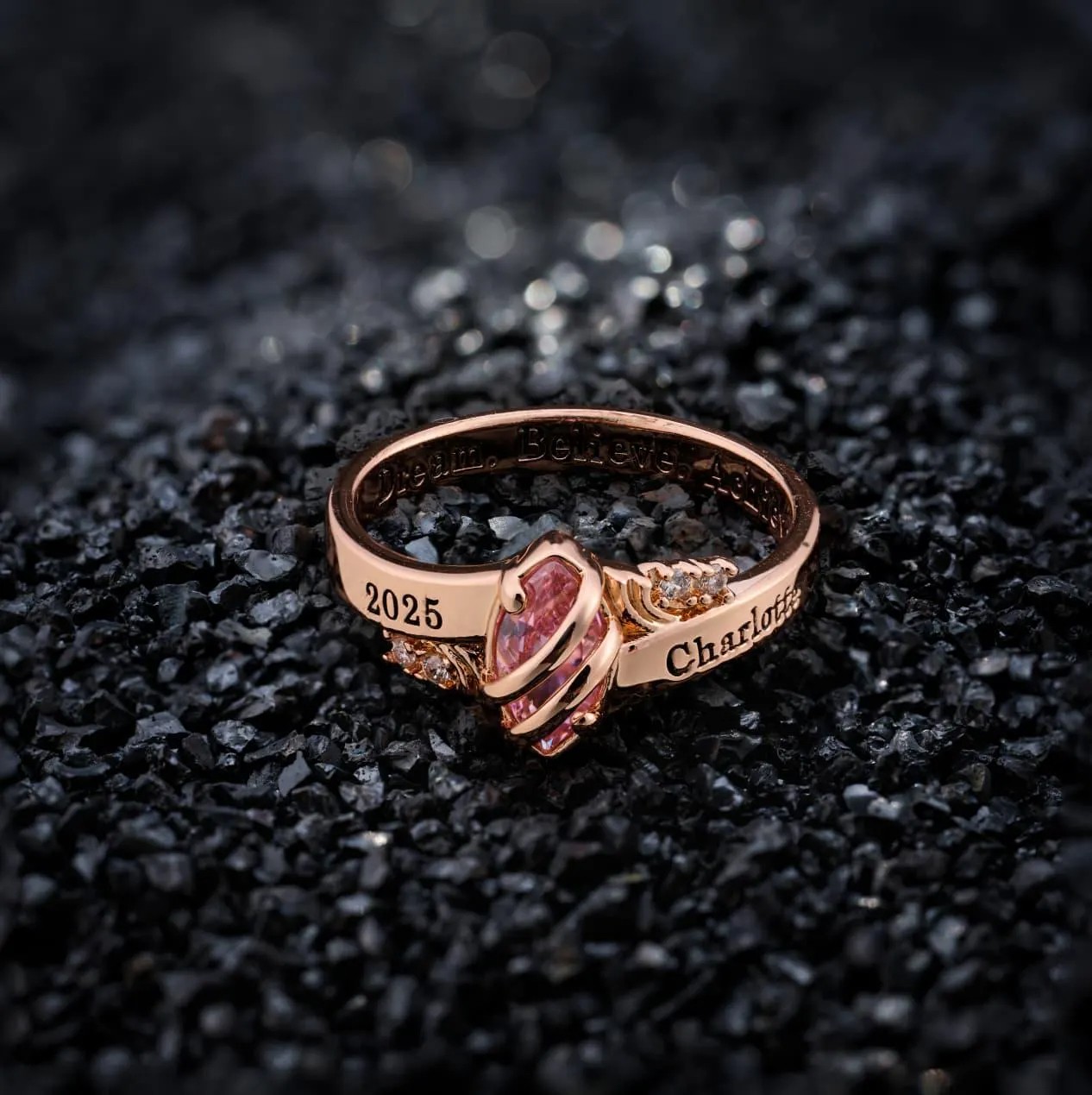 Personalized Name Engraved Graduation Ring Best Gift For Graduates