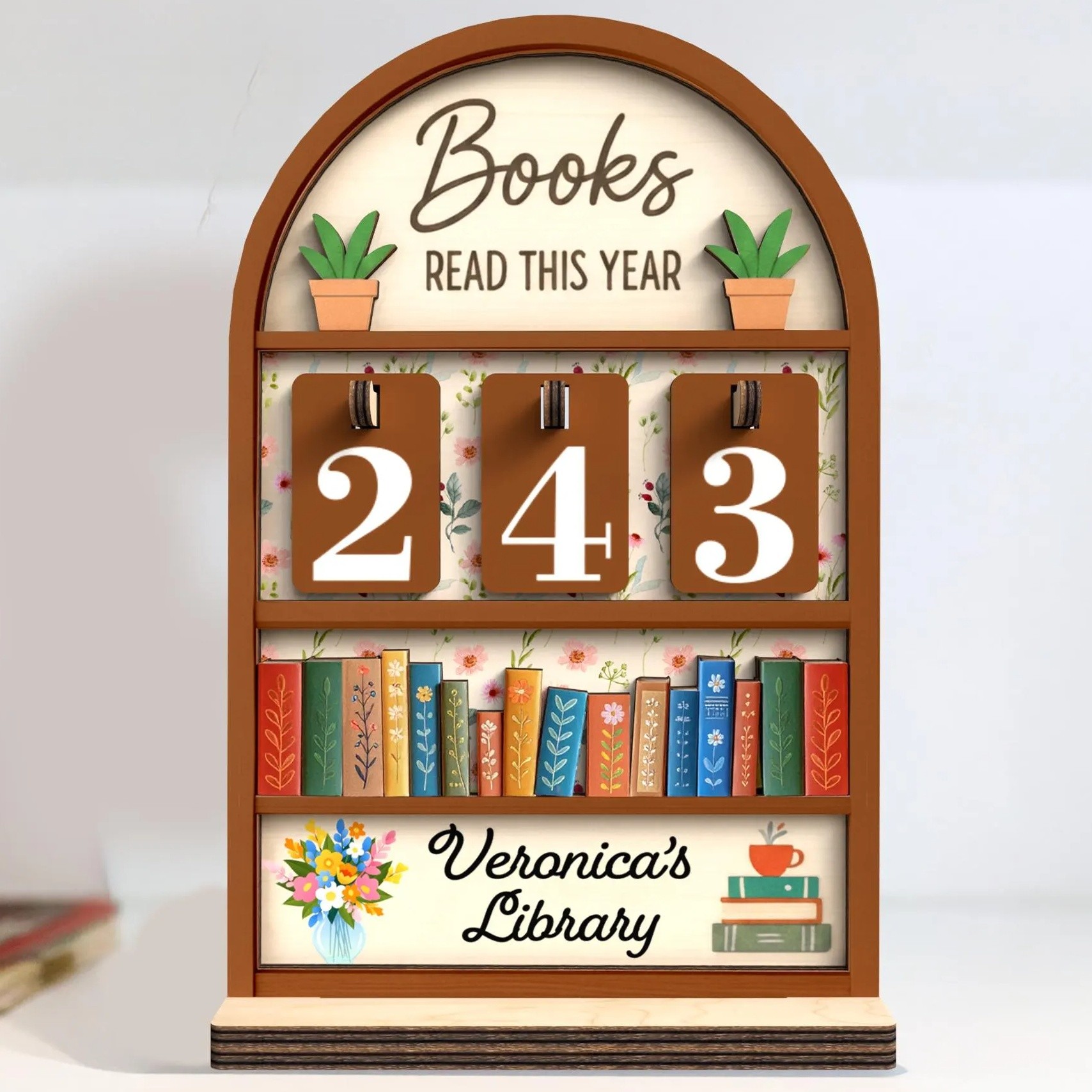Personalized Retro Book Reading Tracker Best Gift For Book Lover